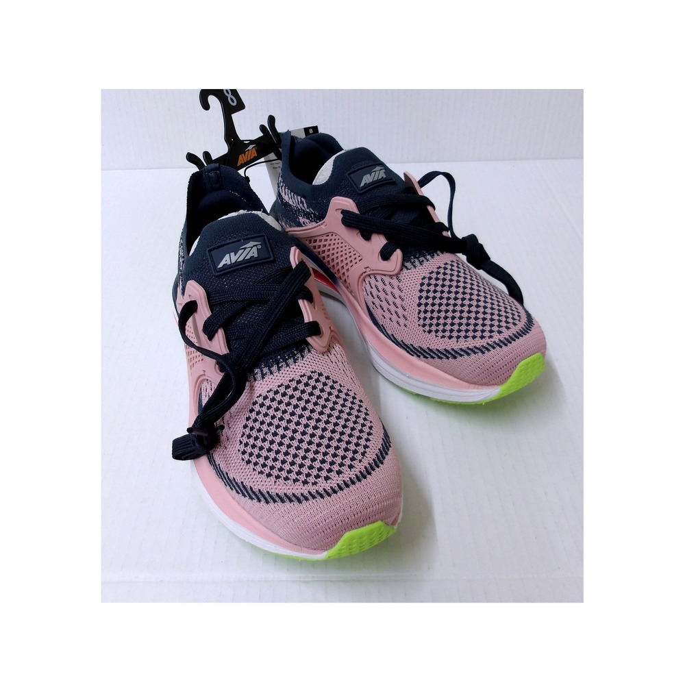 Avia Womens Avi-Verge Running Shoes Pink Navy Blue Neon Lime Sneakers 8 /#26708